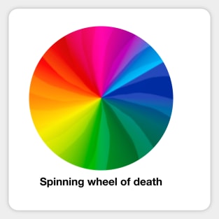 Spinning wheel of death Sticker